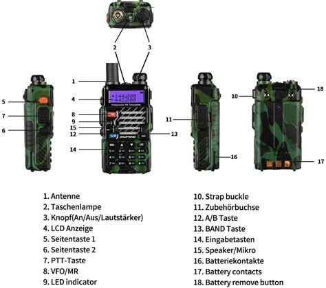 Baofeng Uv 5r Talkie Walkie Rechargeable 1800mah Fm Radio Vhfuhf 2 M