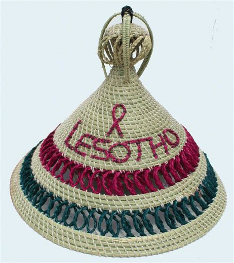 Mokorotlo Ethnic Basotho Straw Hat Full Size This Is Symbol Of Lesotho Country African