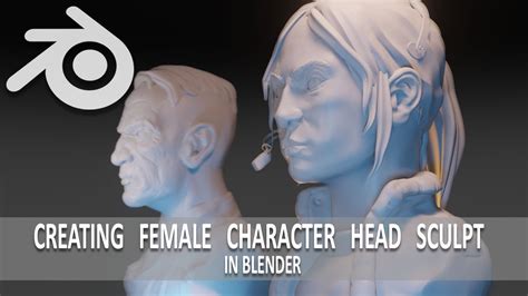 how to create a female character head sculpt in blender tutorial youtube