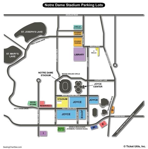 Notre Dame Stadium Parking Map