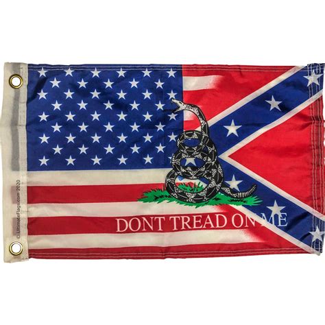 This historic us flag is also called the. Rebel USA Dont Tread on Me Flag 12 X 18 inch Nylon ...