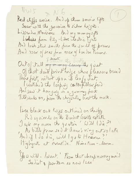 John Betjeman Five Autograph Manuscript And Typescript Poems Barnebys
