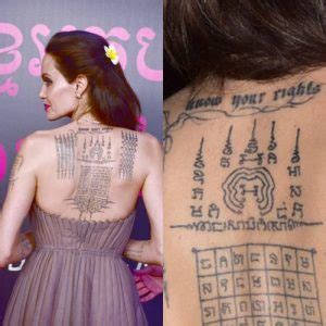 The Meanings Behind Angelina Jolie S Tattoos All Day Tattoo