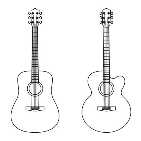 470 Black And White Acoustic Guitar Stock Illustrations Royalty Free Vector Graphics And Clip