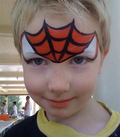 Face Painting Simple Spider Mask Boy Design Face Painting