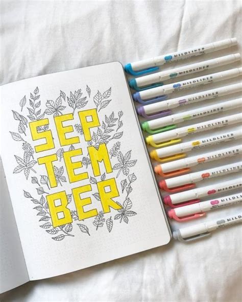 Ideas Para Portadas De Septiembre Planner Bullet Journal Bullet