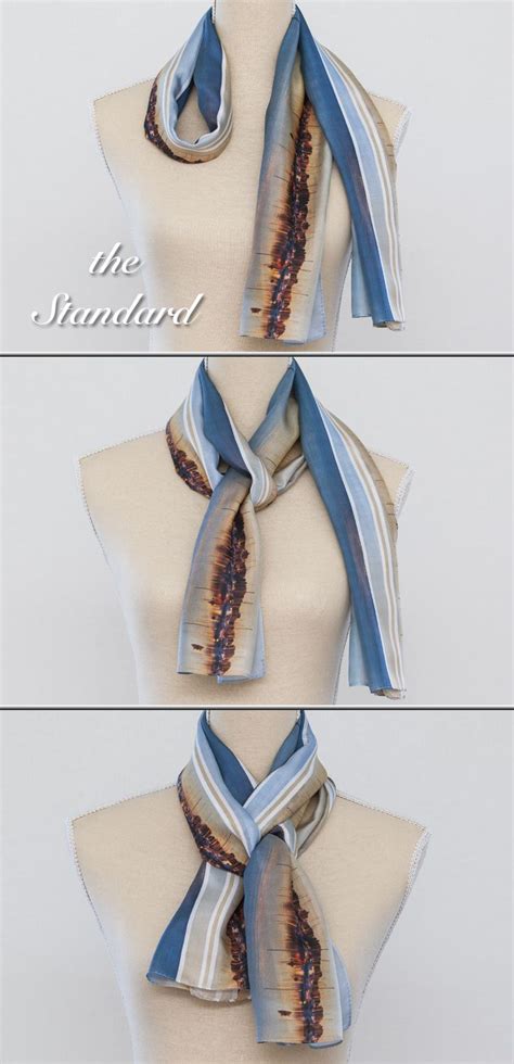 The Standard Scarf Tying Method With Our Reflections Silk Scarf