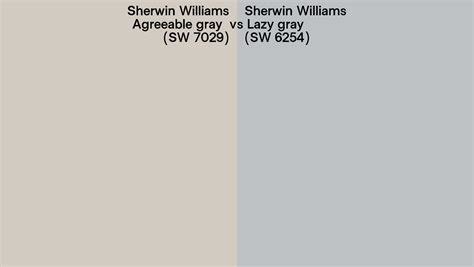 Sherwin Williams Agreeable Gray Vs Lazy Gray Side By Side Comparison