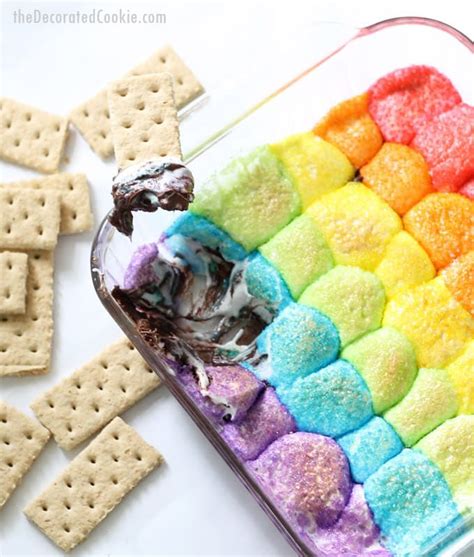 Rainbow Smores Dip Is Easy Delicious Unicorn Food For A Rainbow Party