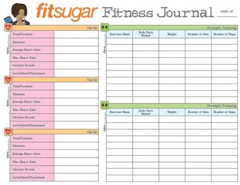 Make Your Own Fitness Planner With Free Planner Pages Fitness Journal