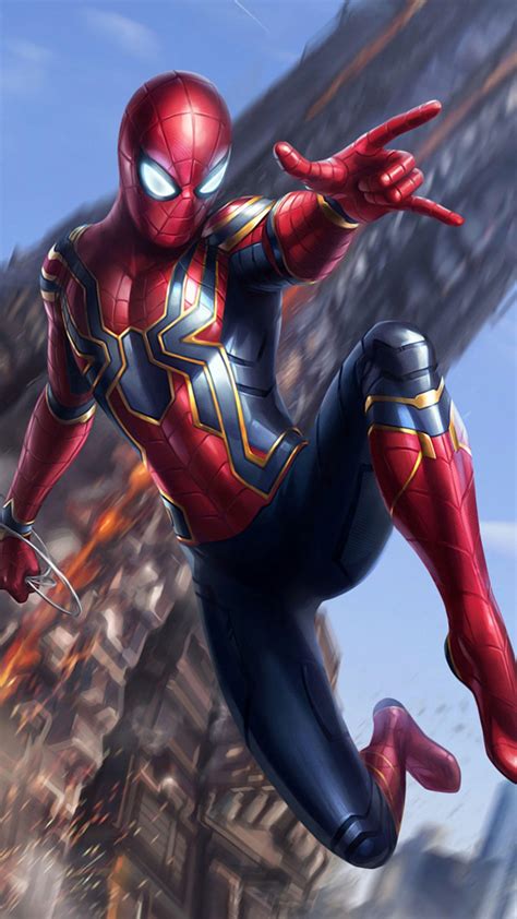 Spider Suit Infinity War Android Wallpapers Wallpaper Cave