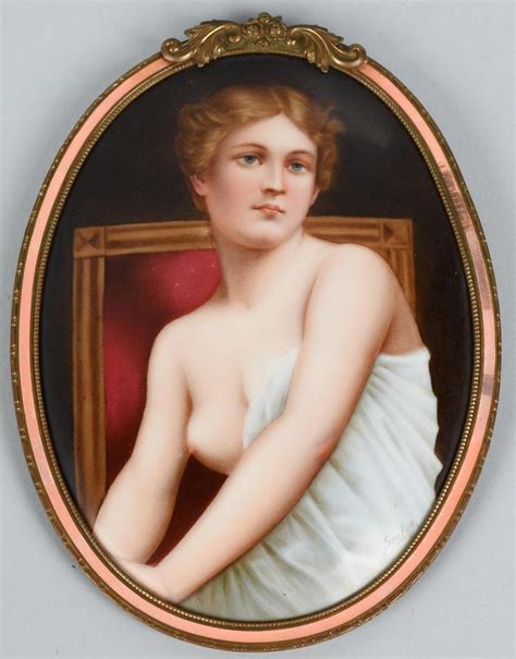 Sold Price SEMI NUDE WOMAN OVAL PAINTING ON PORCELAIN December 6