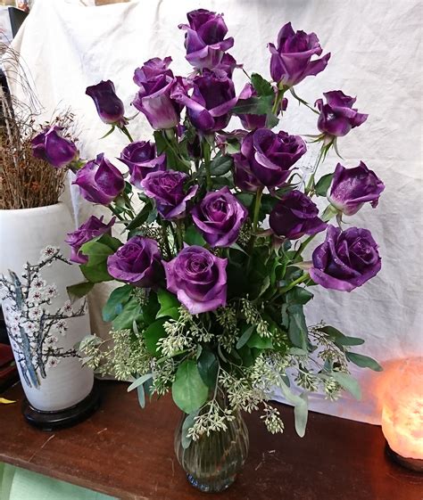 Deeply Violet Rose Bouquet By Edgewood Flowers Beautiful Flower
