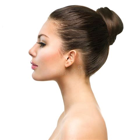 Beautiful Profile Face Of Young Woman Stock Image Image Of Close