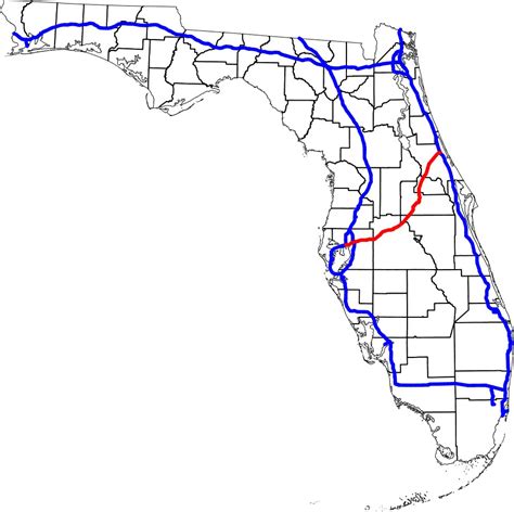 Map Of Florida Interstates Draw A Topographic Map