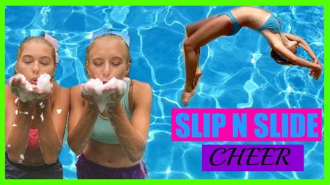 Slip N Slide Cheer Challenge Youtube