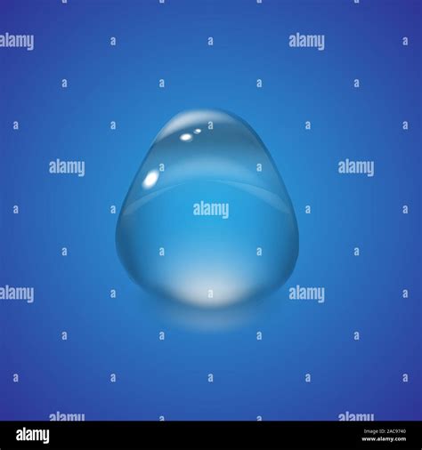 Realistic Water Drop Isolated Vector Illustration Template For Your