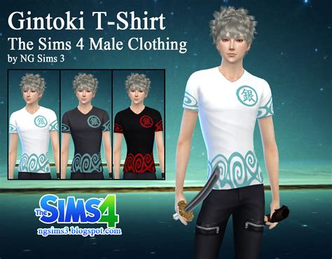 Sims 4 Ccs The Best Gintama Gintoki T Shirt By Ng Sims