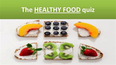 The Healthy Food Quiz Youtube