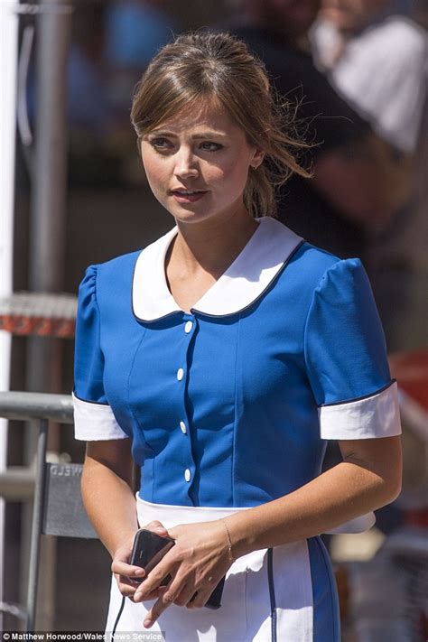Jenna Coleman Slips Into Waitress Costume As Doctor Who Films Scenes In
