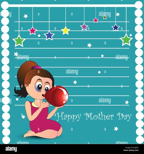 Día De Las Madres Hermosas Tarjeta Con Espacio Para El Texto Imagen Vector De Stock Alamy