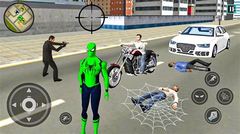 Spider Rope Hero Ninja Gangster Crime Vegas City 26 Rampage In City