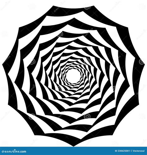 Optical Visual Art Illustration Spiral Vortex Helix Swirl And