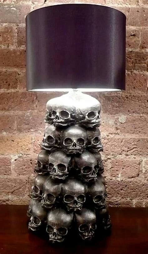 This kind of decoration usually is used to make a costume party or a halloween party or a classy skull decoration for home. Skull lamp | Bedroom decor, Horror decor, Home decor