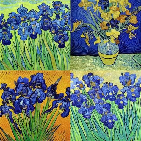 Irises Painting By Van Gogh Stable Diffusion