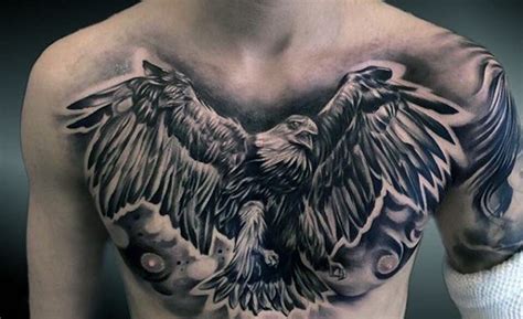 Soaring Eagle Chest Tattoo