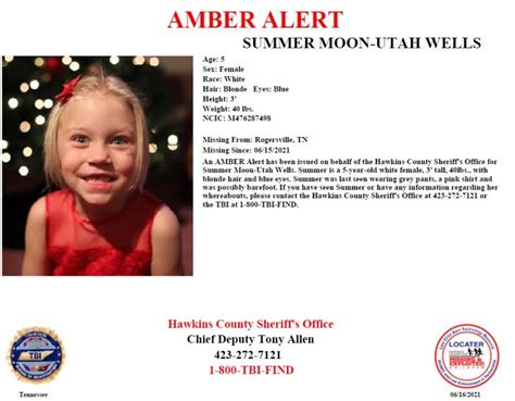 Amber Alert Timeline Search For Summer Wells Missing Rogersville 5 Year Old