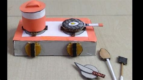 Kitchen Utensils Making Using Cardboard Kitchen Set For Kids Youtube