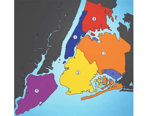 Five Boroughs Of New York City — Printable Worksheet