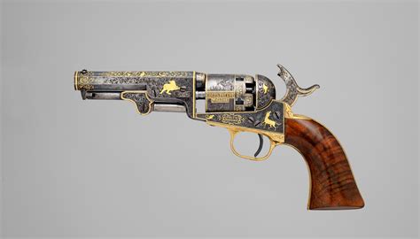 Samuel Colt Gold Inlaid Colt Model 1849 Pocket Revolver Serial No