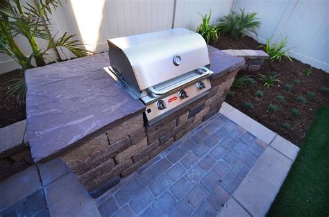 Outdoor Kitchen Bbq Area Pavers Patios Tropical Built In Bbq Areas