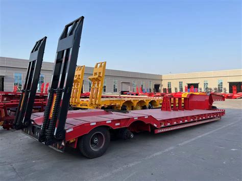 Heavy Duty Gooseneck Hydraulic Ramp Low Loader Lowbed Lowboy Low Bed