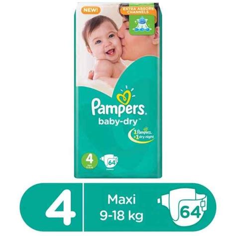 Pampers Mega Pack Baby Dry Diapers Large Size 4 64 Pcs Babysavers