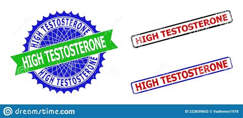 High Testosterone Rosette And Rectangle Bicolor Stamps With Unclean