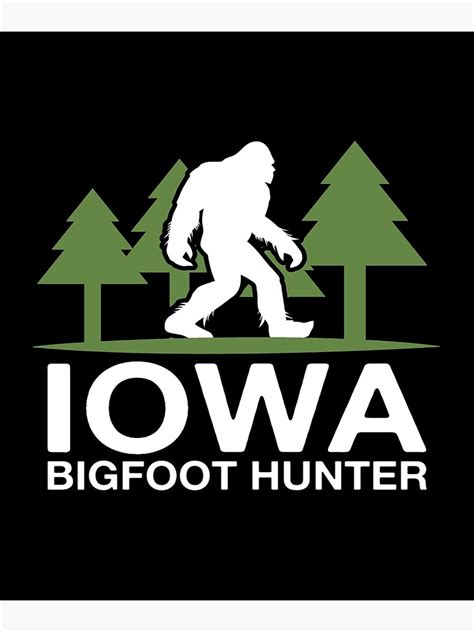 Iowa Bigfoot Hunter Framed Art Print For Sale By Brandonv111 Redbubble