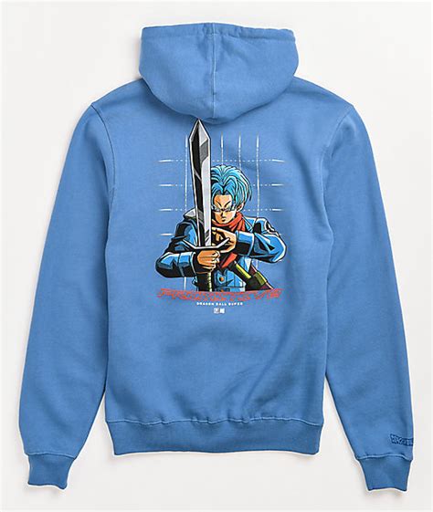 Free uk delivery over £80. Primitive x Dragon Ball Super Trunks Light Blue Hoodie | Zumiez