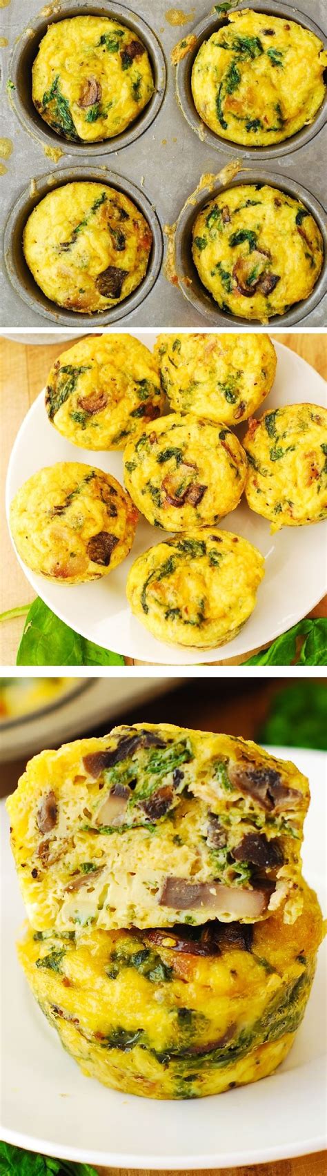 Breakfast Egg Muffins With Mushrooms And Spinach These Crustless Mini
