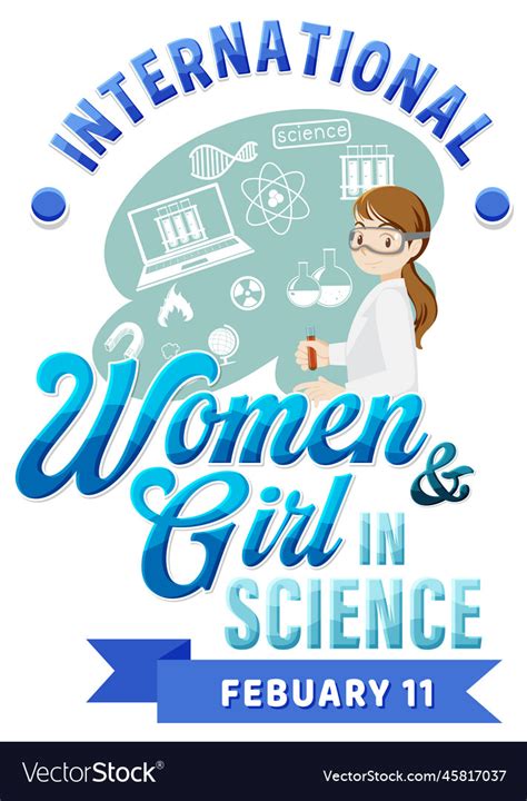 International Day Of Women And Girls In Science Vector Image