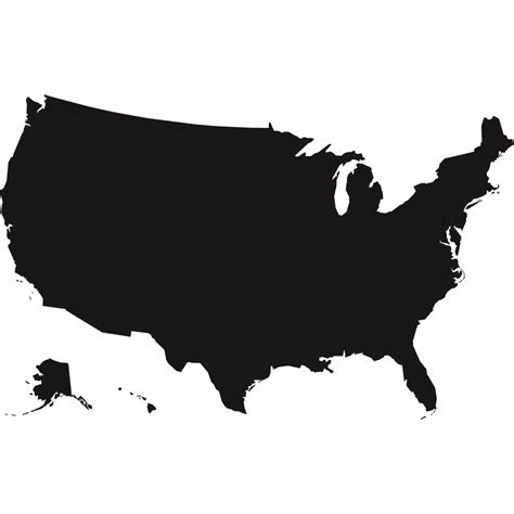 Us Map United States Map Outline Clip Art Free Vector For Free Download