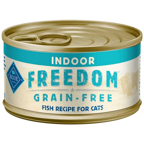 No artificial flavors or preservatives. Blue Buffalo Freedom Fish Grain Free Indoor Adult Canned ...