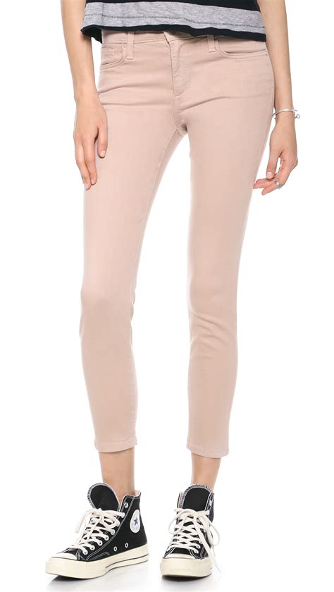 Lyst Joes Jeans Highwater Skinny Jeans Nude In Natural