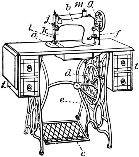 Singer Sewing Machine Sewing Machine Drawing Vintage Sewing Machines