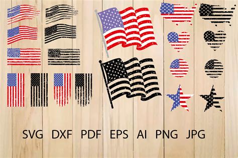 Digital American Flags Svg Distressed Usa Flags Drawing And Illustration