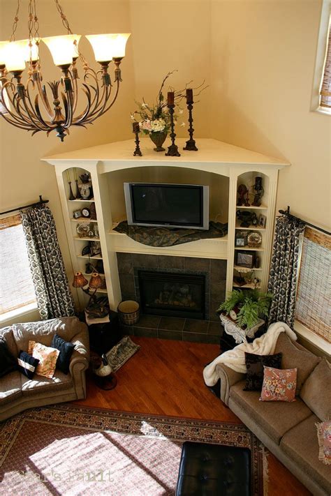 Solution For Corner Fireplace Built In Bookcase And Entertainment