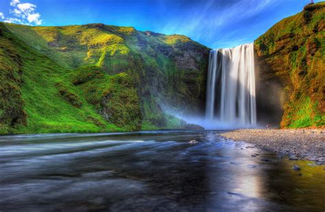 fotografías de cascadas con hermosos paisajes naturales Iceland waterfalls Waterfall