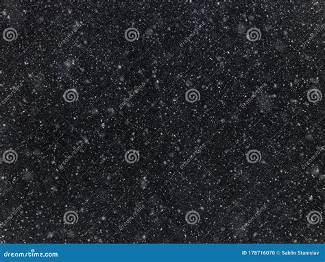Texture Of Flakes Of Falling Snow On A Dark Stock Photo Image Of
